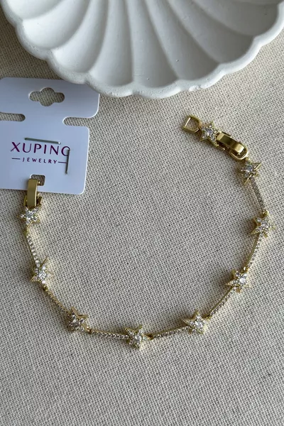 Caprea Xuping +2 cm Star Stone K Colored Women's Bracelet Women Xuping Bracelet