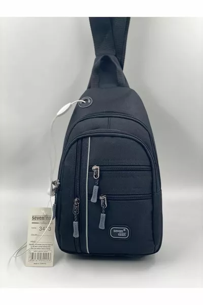 Seventeen Zwart Kleur Middelgroot Multi-compartiment Rugzak & Crossbody & Schoudertas