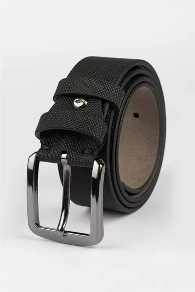 حزام رياضي رجالي أسود 4 سم