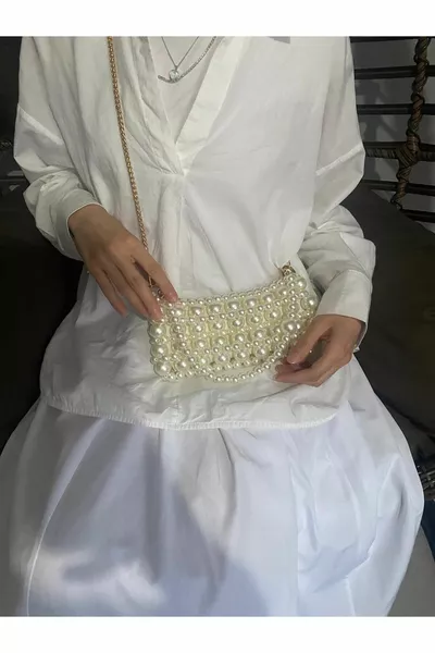 حقيبة نسائية لؤلؤية حقيبة أنيقة حقيبتان للكتف حقيبة لؤلؤية حقيبة يد حقيبة خرز