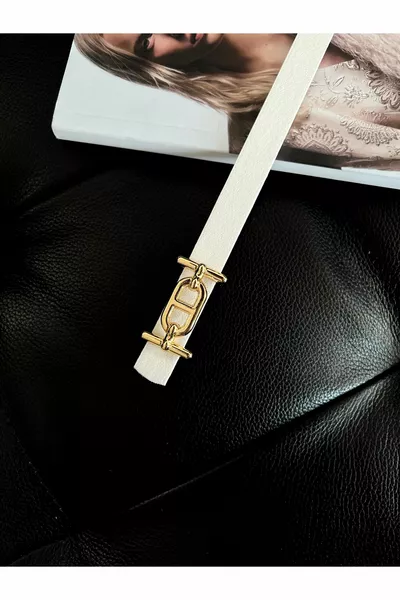 حزام رفيع بمشبك ذهبي، حزام بنطال، حزام قميص، حزام سترة