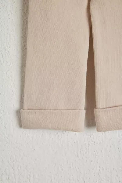 طماق قطنية للأطفال بنطلون كريمي