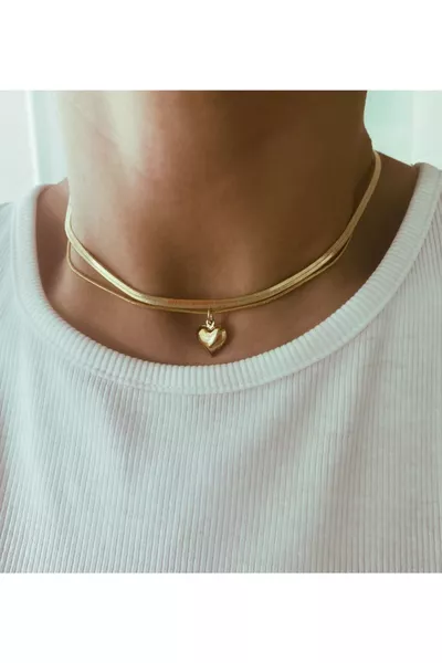 سلسلة إيطالية مع قلب محدب