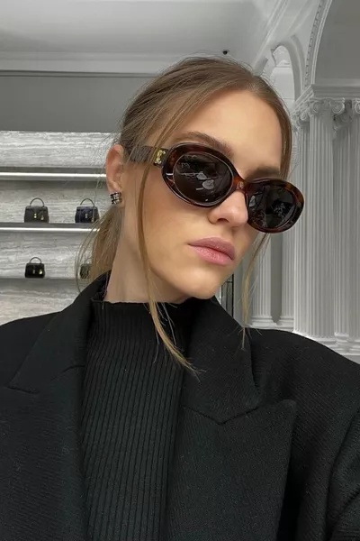 LUNAS LEOPARD SUNGLASSES OVAL  NEW SEASON POPULAR  / REN EYEWEAR