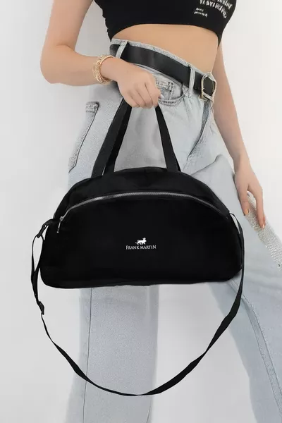 Sac de voyage sportif quotidien unisexe West en tissu noir