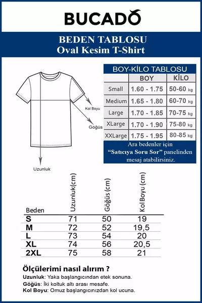 Herren Weiße Ärmel Gefaltetes Oval Schnitt Taschenloses T-Shirt mit Rundhalsausschnitt -1
