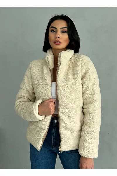 Piumino da donna in peluche goffrato Teddy