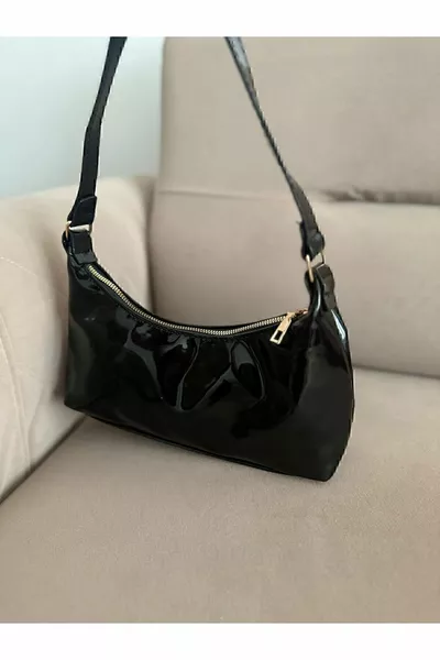 Ymz Женская черная сумка через плечо из лакированной кожи