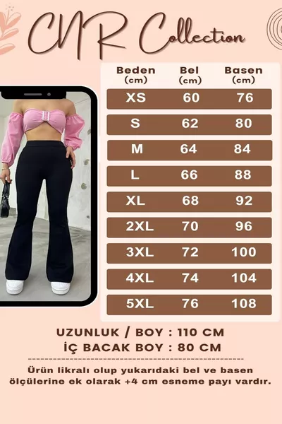 Women's Black Stretchy Lycra High Waist Non-Showing Crepe Wrapping Spanish Leg Leggings Pants