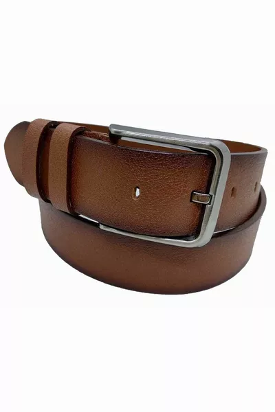 4 Cm Genuine Leather Tan Men's Belt