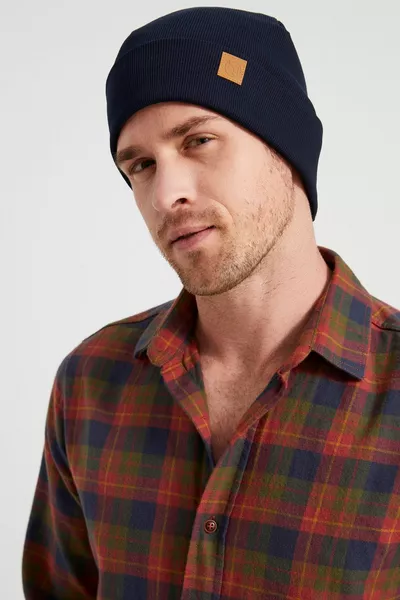 Мужская темно-синяя шапочная шапка % хлопок