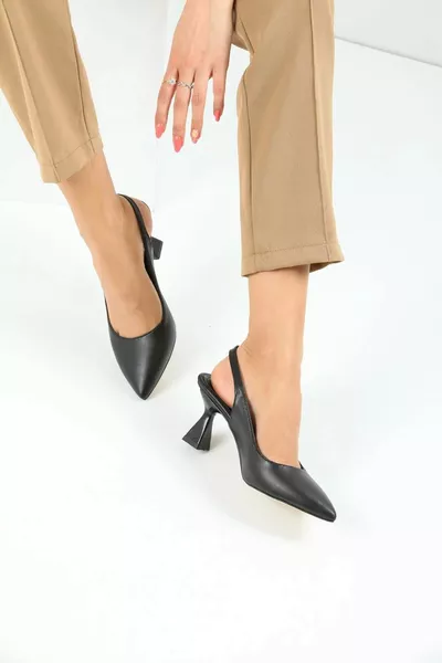 Damen Heels mit offenem Rücken Champagne Heel