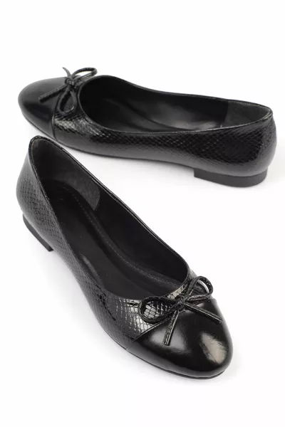 Tweedelige ballerina's voor dames met ronde tenen