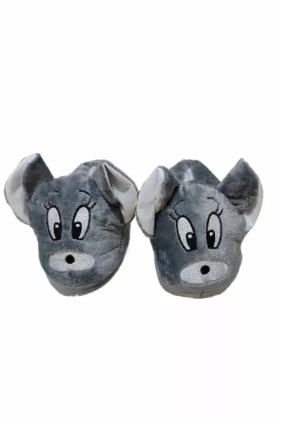 Süße Maus Figur Panduf Geschenk Winter Haus Hausschuhe