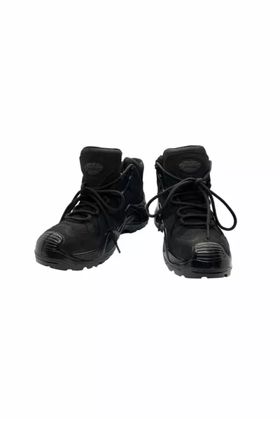 Bottes tactiques imperméables pour hommes en cuir noir NS
