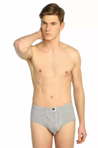 3 штуки Мужские белые трусики % хлопок // 3 штуки