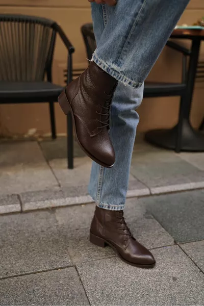 دييغو براون جلد جلد طبيعي الأحذية