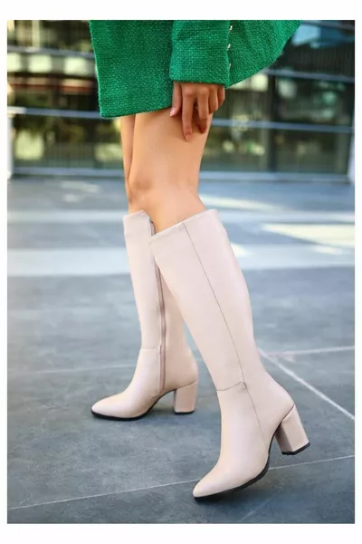 أحذية نسائية سوداء 7 سم كعب جلدي نظرة أحذية