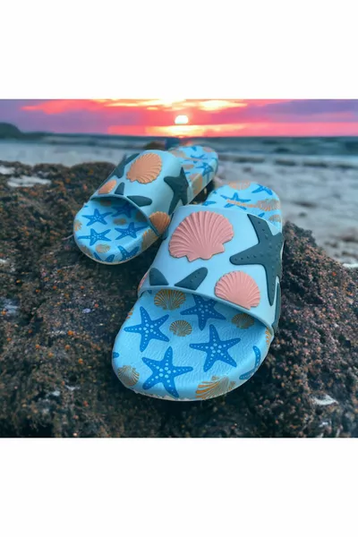 SEASHELL مفصلة غير قابلة للانزلاق البلاستيك بركة البحر الحمام شرفة شرفة منزل والنعال الشارع