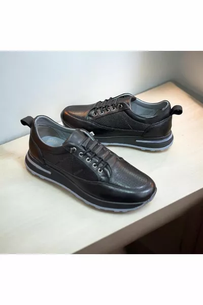 جلد طبيعي العظام عارضة أحذية الرجال