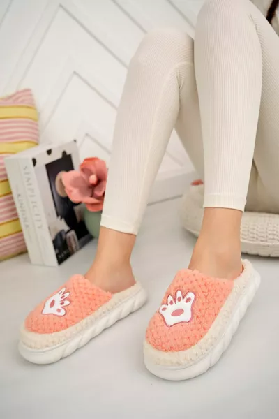 مجعد مخلب عدم الانزلاق الوحيد النساء منزل النعال