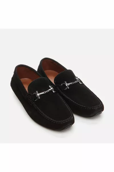 Genuine Leather Black Men's Loafer