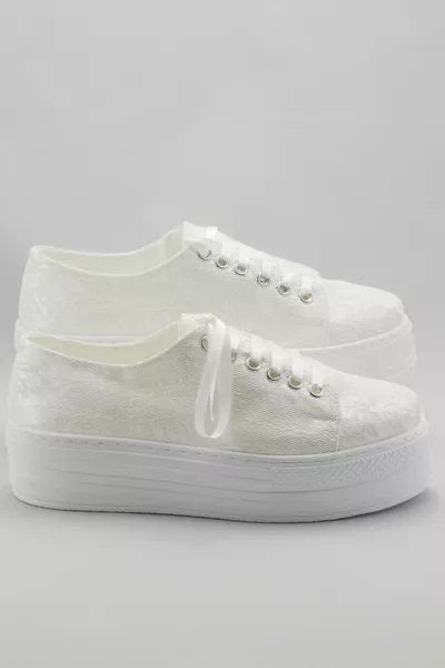 Weiße gepolsterte Damenabsätze Weißer Bergahorn