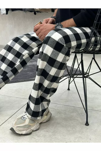 UNISEX RELAX KARIERTE KARIERTE JOGGINGHOSE EDI