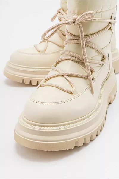 Weld Beige Skin Women's Snow Boots
