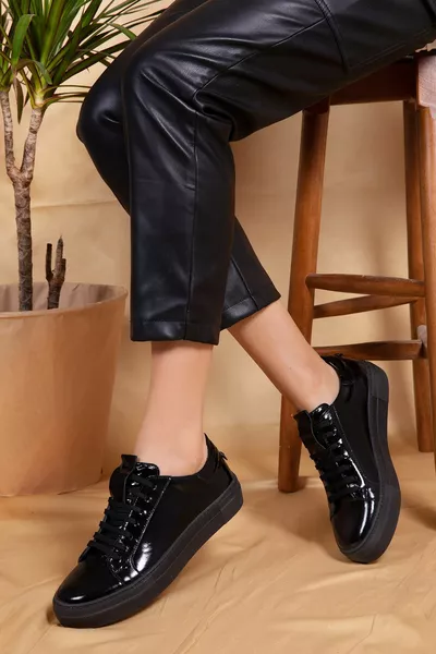 أسود - أحذية تشريحية جلدية