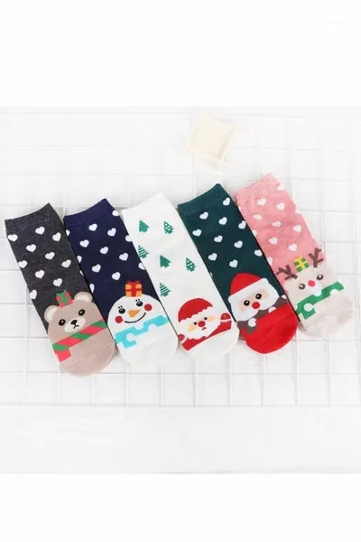 5 Paar Silvester, Weihnachten, Weihnachten, bunte Stiefeletten, Set