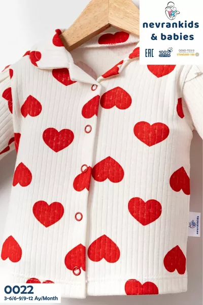 Heart Big Pattern Baby Girl 2-Piece Pajamas Set