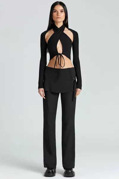  Bolero Crop con lacci sul davanti