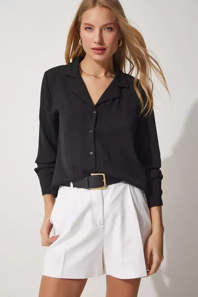 Драпирана тъкана риза с яка шал