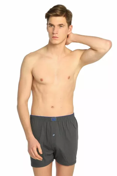 Paquet de 6 hommes Boxer peigné Serviette boutonnée taille Baksir Coton