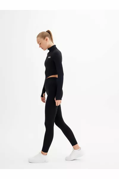 Infinity Collection Damen Schwarze Seamless/Seamless Basic Leggings
