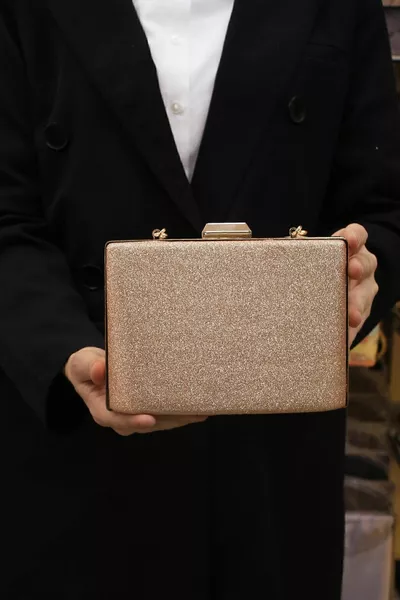 Женское вечернее платье Simlikum с пудрой, вечерняя сумка клатч