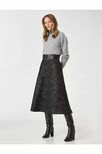 Melis Ağazat X - Gonna svasata midi jacquard