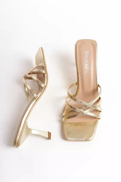 Dames Special Design Thin Cross Strap Dunne Hakken Avondpantoffels