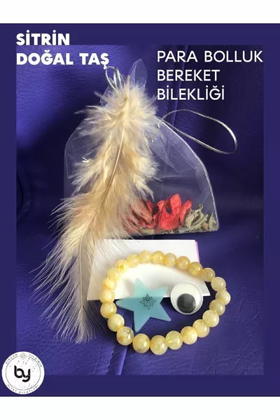 Bracelet Pierre de guérison naturelle - Aider l’abondance d’argent et l’abondance Bracelet Citrine Pierre de guérison naturelle