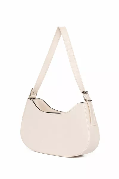 المرأة اصطف كريم البيضاوي الرغيف الفرنسي حقيبة مع عيون