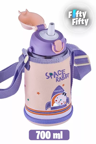  мл - голяма колба за вода Tritan с / без сламка с 2 отделни капака