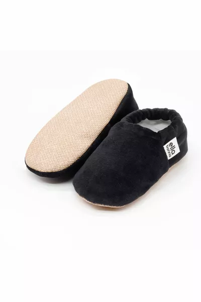Non-Slip Sole, Velvet Baby Boots, House Boots Slippers, Nursery Shoes Booties, Black