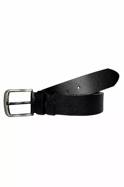 % Genuine One Piece Leather 4.5 Cm Black Denim, Sports Belt=go-go-jeans