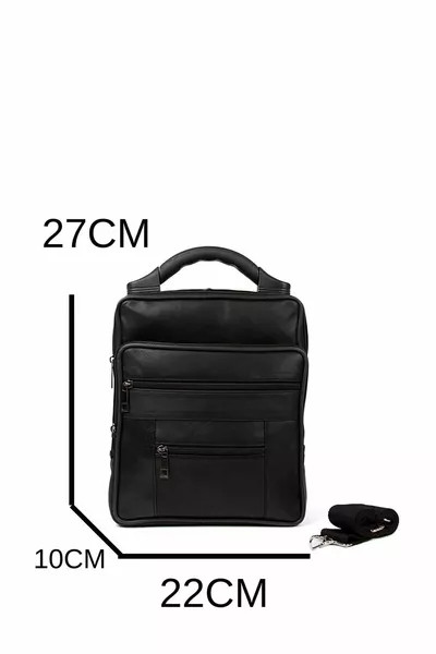 Мужская сумка через плечо из натуральной кожи с натуральной ручкой