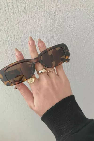 نظارة شمسية سمينزة ليوبارد براون