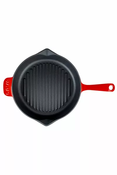 Poêle à griller ronde en fonte Poignée solide en fonte Diamètre (Ø) cm.