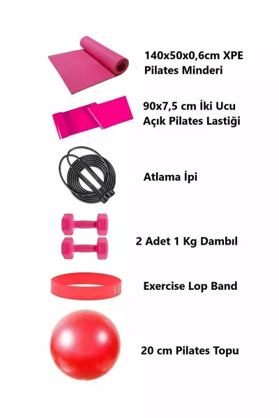 Tapis de Pilates  cm Pilates Ball LOOP Band Résistance Pneu Corde à sauter Ensemble d’haltères Ensemble de Pilates