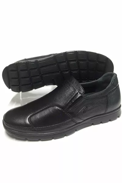 نتوء العظام التشريحية مناسبة أحذية رجالية جلدية سوداء 