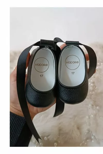 فيوري جلد طبيعي طفل الباليه الشقق المتسكعون الأسود